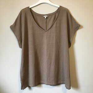 Desert Tan Boxy Knit Sleeveless Sweater Top